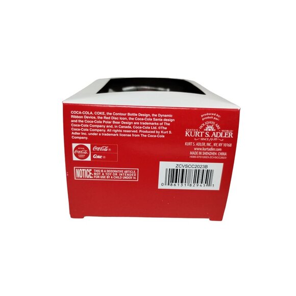 Coca Cola Santa Coke Can 3 in Christmas Tree Holiday Ornament Kurt Adler - Picture 8 of 8